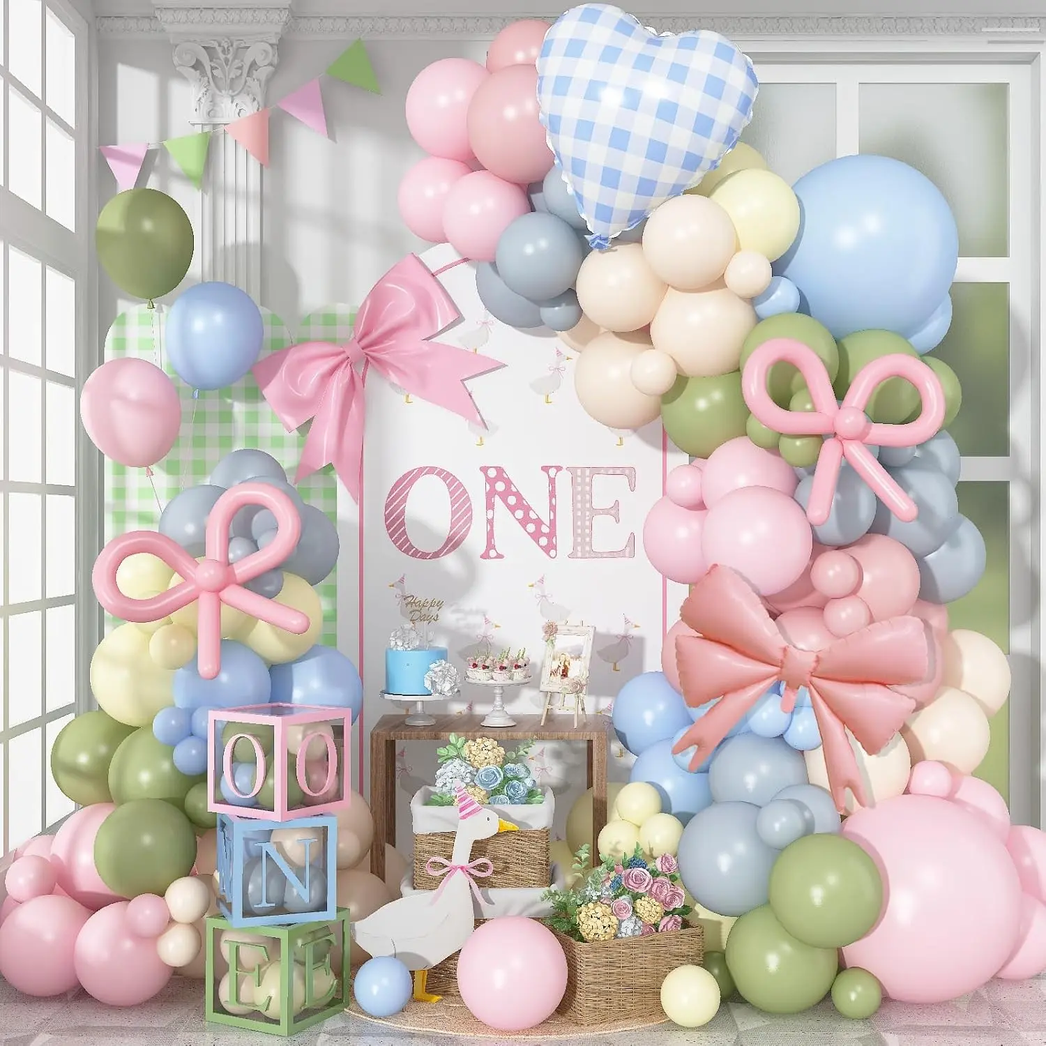 Rainbow Balloon Garland Arch Set, Girl Pastel Wedding Birthday Party Balloons Decorations, Balloons Baby Shower Decoration, Kids Gift