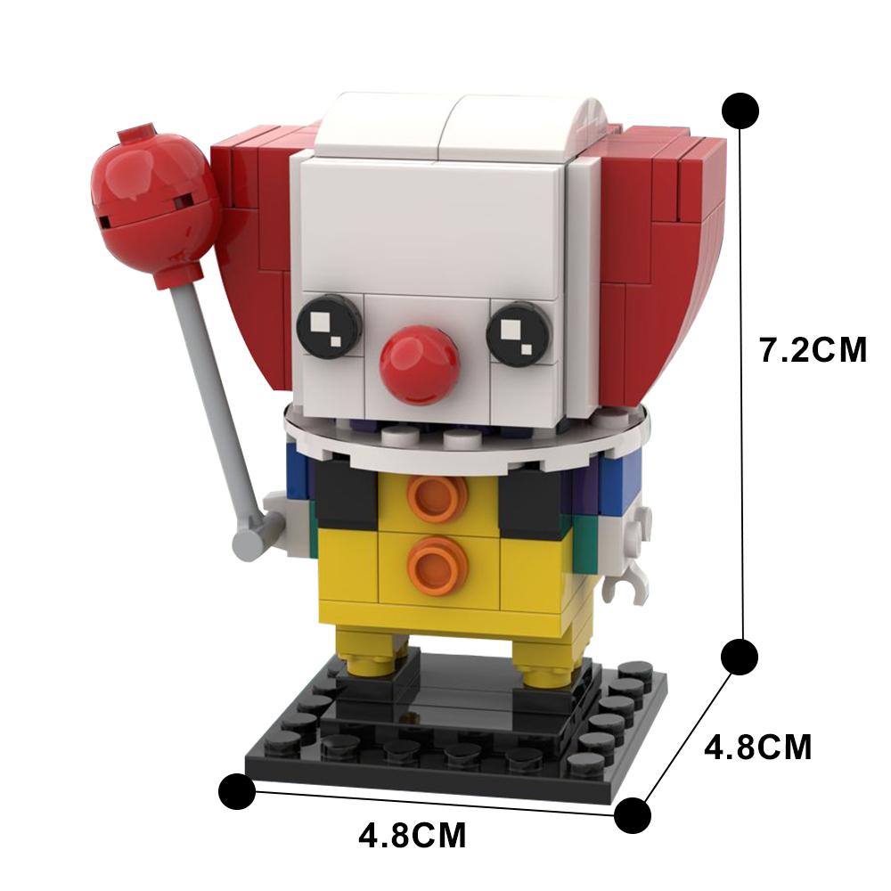 MOC Building Blocks Kit Cartoon Figures Characters Bricksheadz Collection Bricks Model Horror Movie Characters Assemble Toy Gift popular