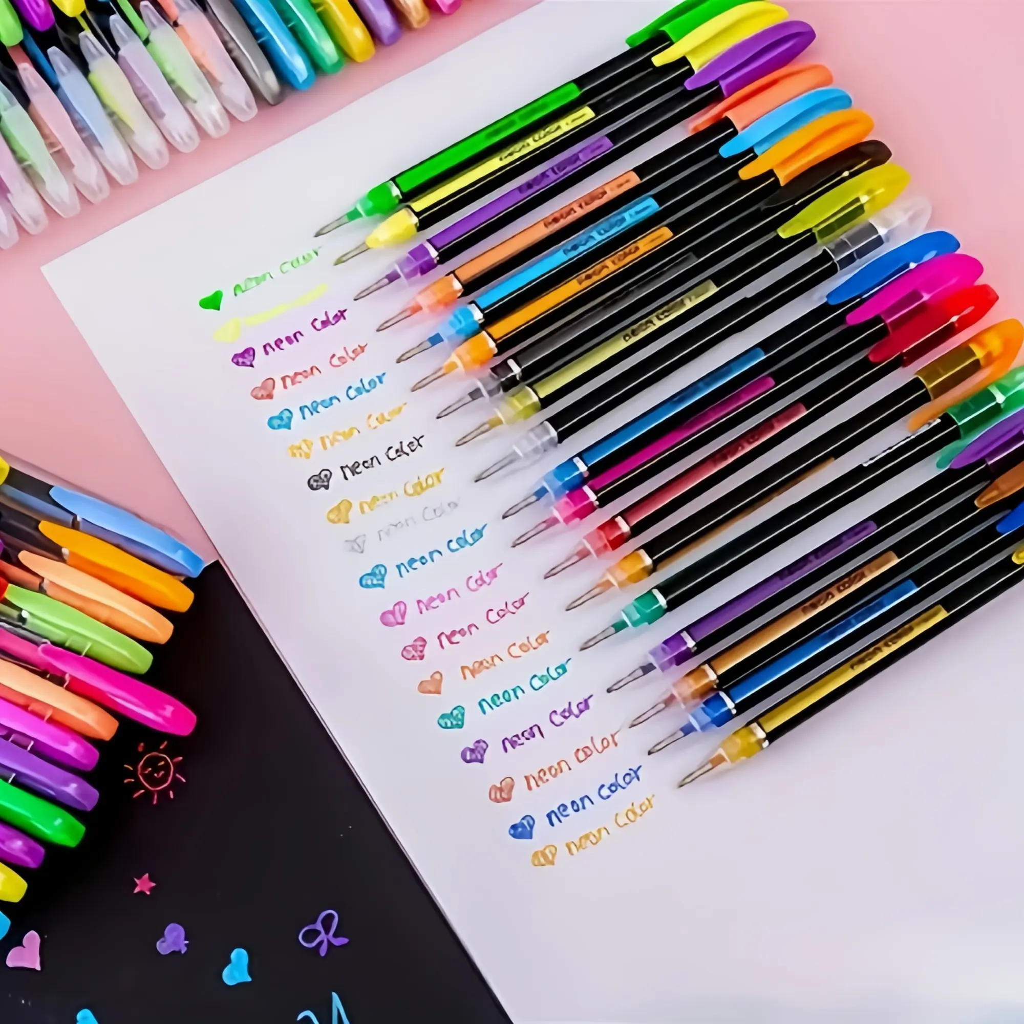 60 Color Gel Pen Set with Case, Refillable, Non-Toxic, Fine Point Pens for Adult Coloring, Drawing, Sketching & Crafting, Durable Plastic, Festival Gift, Drawing Art Supplies