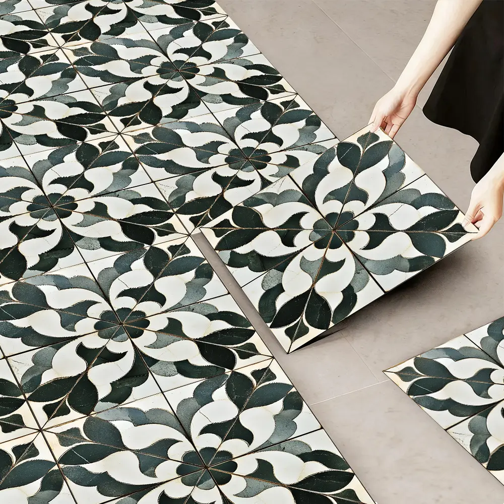 10pcs Self-Adhesive Vinyl Sheets - Peel and Stick Faux Leather Floor Tiles Suitable for Kitchen, Bathroom, Floor, Suitable for Wood/ - Easy Install Removable Layers, Vinyl Planks