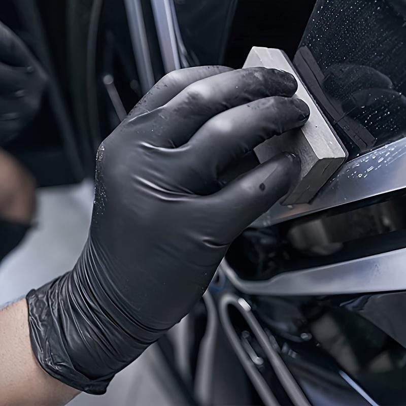 100/50/30/20 Disposable Black Synthetic Nitrile Gloves, 4 Mil, Disposable Latex-Free Gloves for Home Cleaning, Household Cleaning Gloves