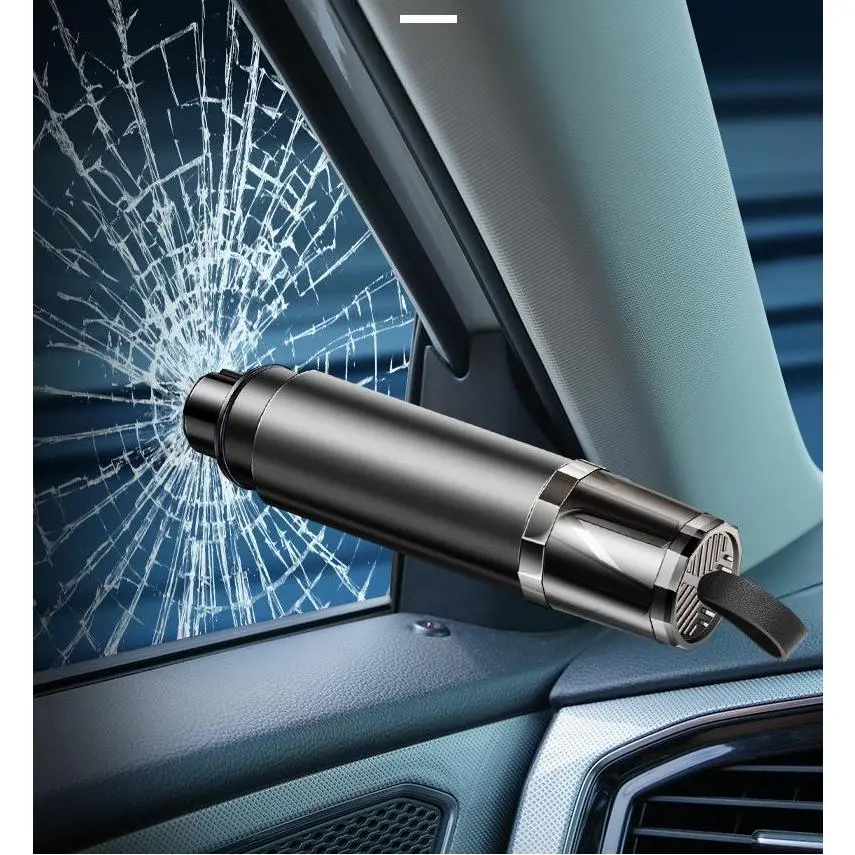2-in-1 Car Window Breaker and Seatbelt Cutter, Aviation Alloy, Instant Escape Tool