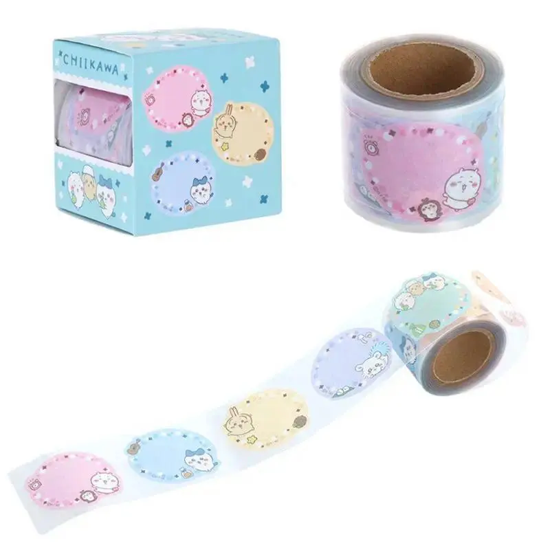 Anime Chiikawa Hachiware Usagi Cute Writable Tape Roll Stickers Sealing Sticker Thank You Gift Decoration Cartoon Kawaii Lovely