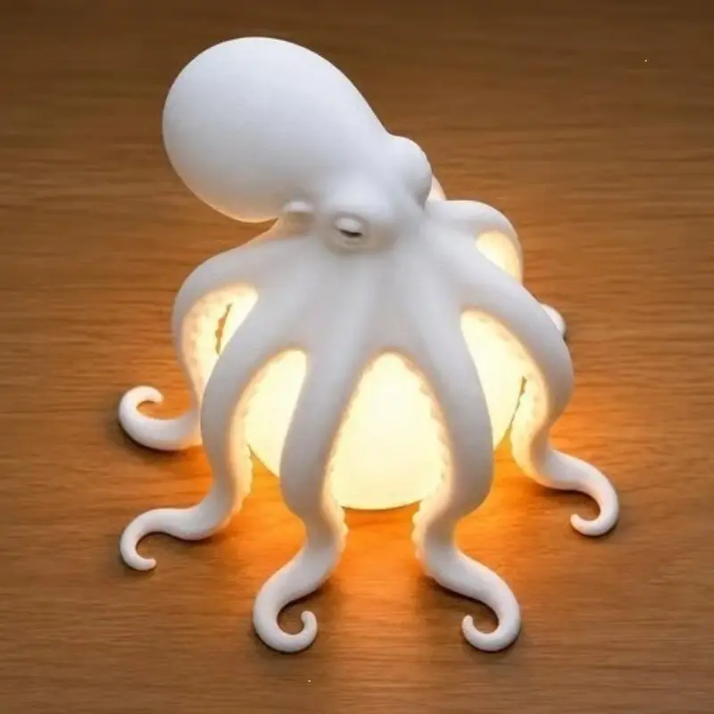 Portable Cute Bestseller Ocean Decor Table Lamp, Creative Octopus Light Fixture, Unique Home Décor, Perfect for Coastal Themes