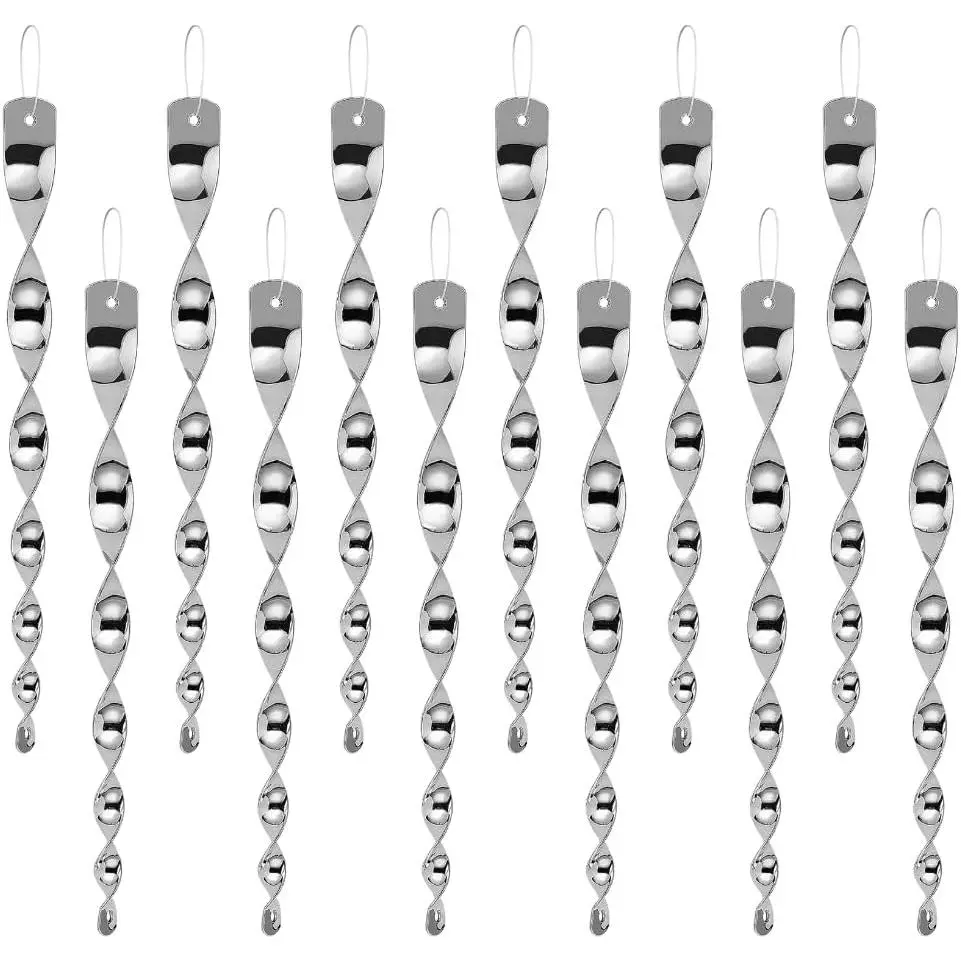 12pcs Woodpecker Deterrent for House, Bird Scare Rods for Outside Garden and Yard Bird Reflective Repellent Devices (Silver)