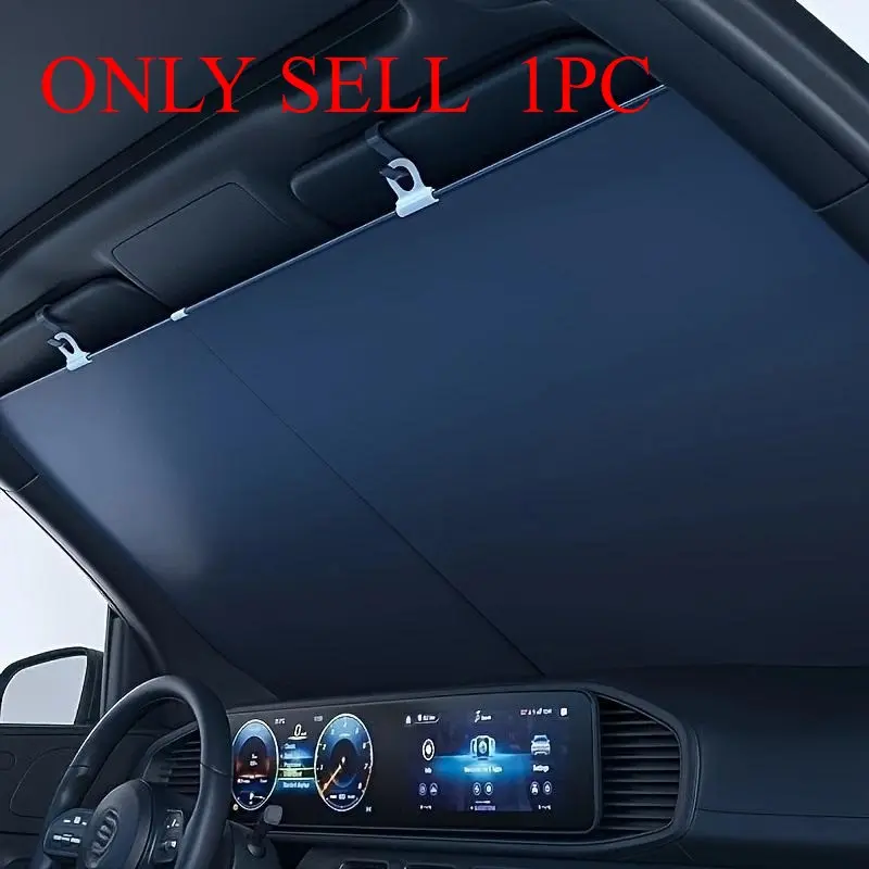 Universal Car Window Sunshade Roller Blind, Windshield UV Protection Shade, Easy Install Roll-Up Design, Cooling Anti-Glare, Durable Fashionable, Car Window Shades, Automotive Glass Sunshade, Sun Shade For Car Window, Sun Shades For Car Windows