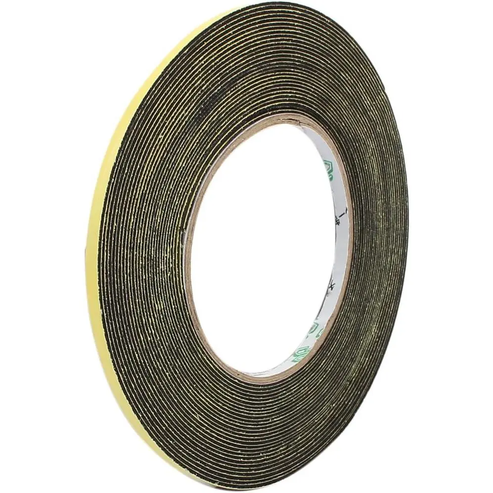5mm Width 1mm Thickness Single Side Sponge  Tape Black 10 Meter Length