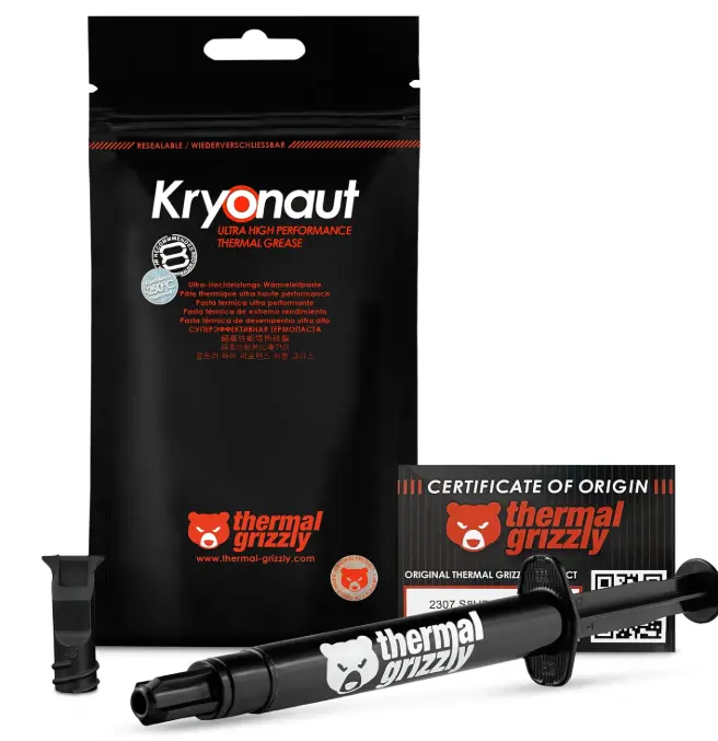 Thermal Grizzly Kryonaut Thermal Paste - 1g, Extremely High Performance, High Conductivity for Overclockers (Computer & Office Equipment Accessory)