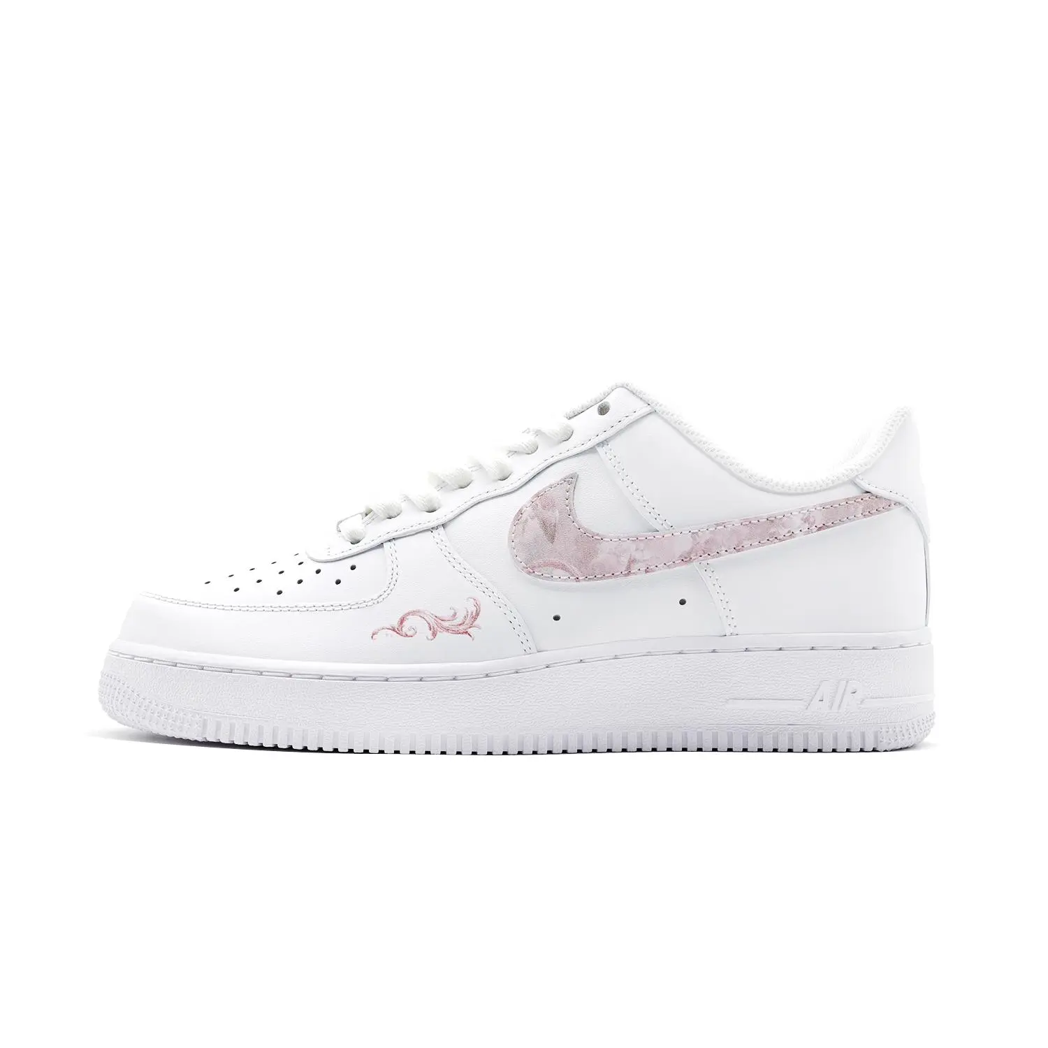 Nike Air Force 1 Pink Rococo Women’s Low-Top Streetwear Sneakers Verifiable, with credentials and supporting global authentication