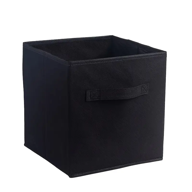 11x11 cube storage box - 11-inch cube storage container, suitable for bedrooms, living rooms, clothes, and toys; with 2 handles, foldable storage box