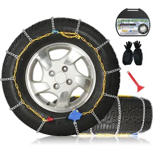 Auto Fixing Snow Chains, 2 x 12 mm, 30s Quick Installation of Tire Chains with Automatic Tensioner,   Tire Traction Chain for , Pickups, and SUVs (HLN 130)