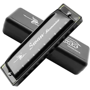 Harmonica Armonica Mouth Organ Blues Harmonica Key of C 10 Hole 20 Tone Polyphony Diatonic Harp with Case for Blues Folk Jazz Pop for  Student Teacher Teaching Beginner