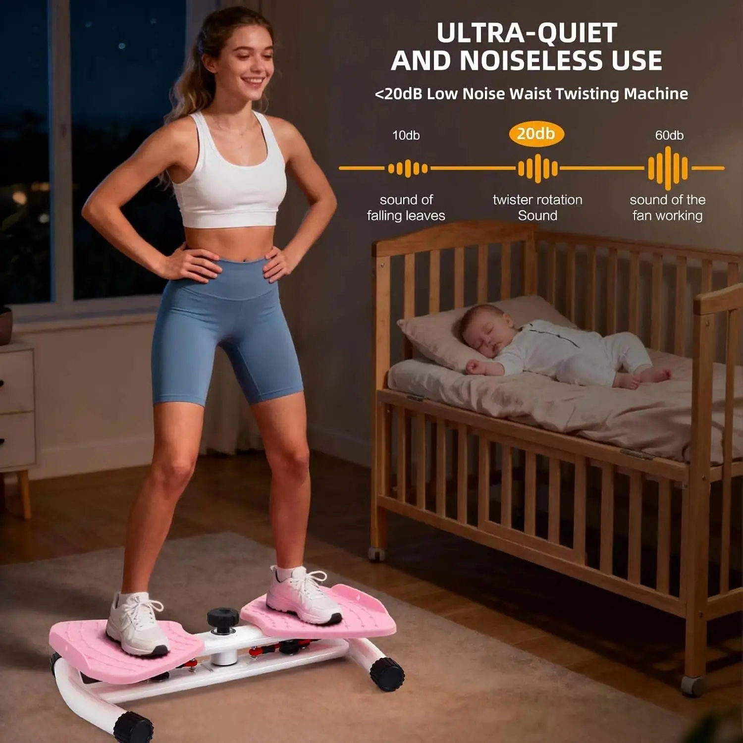 Heavy Duty Waist Twister Plate, Supports Up to 300LBS, Home Core Workout Tool, home fitness equipment, Home Workout Gear, Non-Slip Noiseless Body Shaper
