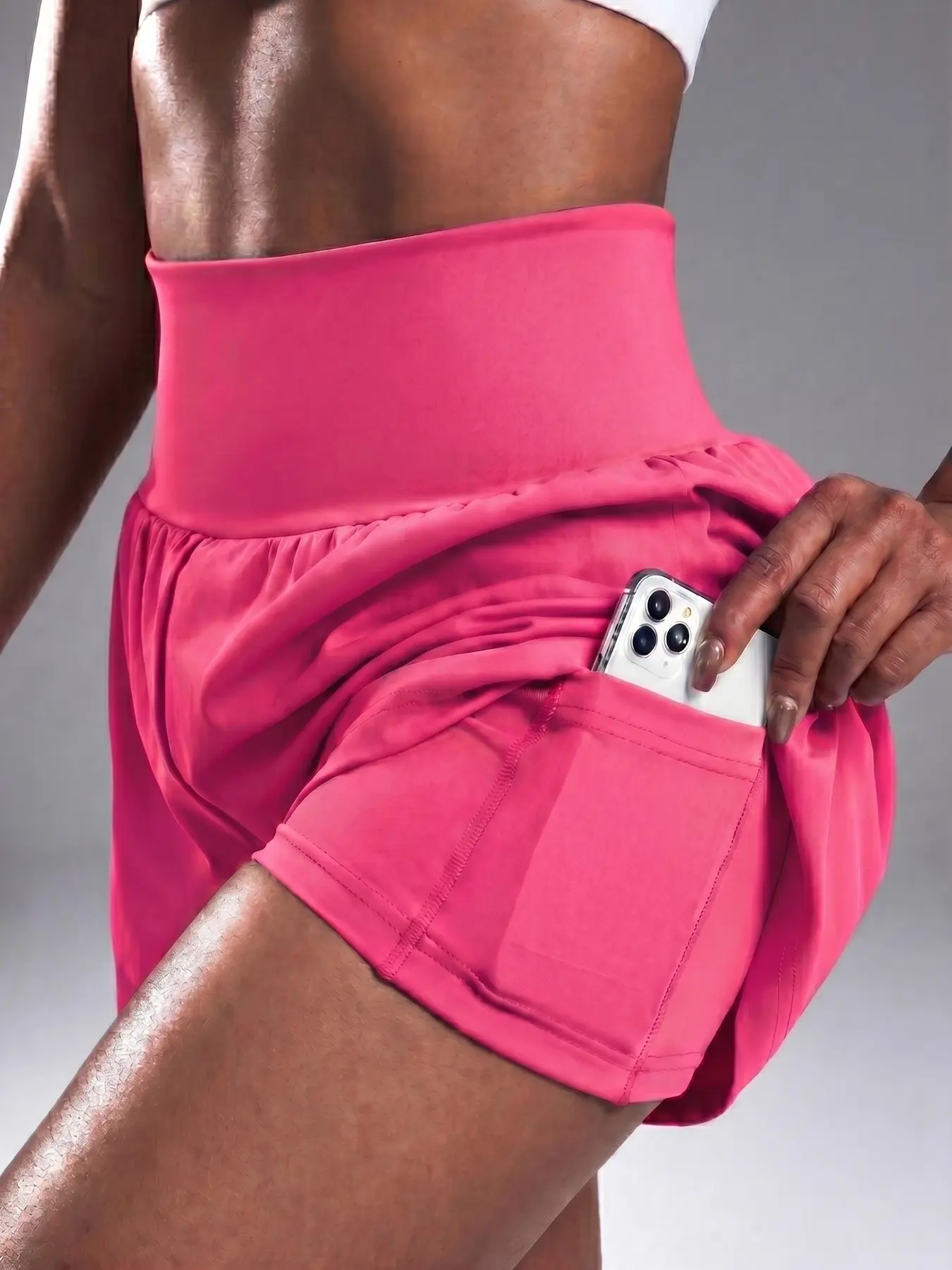 Fake Two-Piece Waist Pocket Sports Fitness Yoga Shorts, Athletic Wear Shorts, Comfortable and Stylish Activewear for Men and Women, Perfect for Gym and Daily Wear