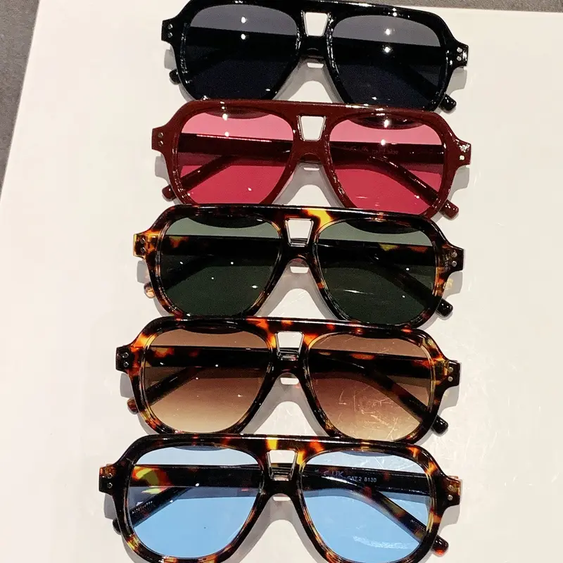 5 Pairs Women's Pilot Retro Aviator Sunglasses, Perfect for Runway, Beach Parties, Street Trendy Eyewear for All Occasions