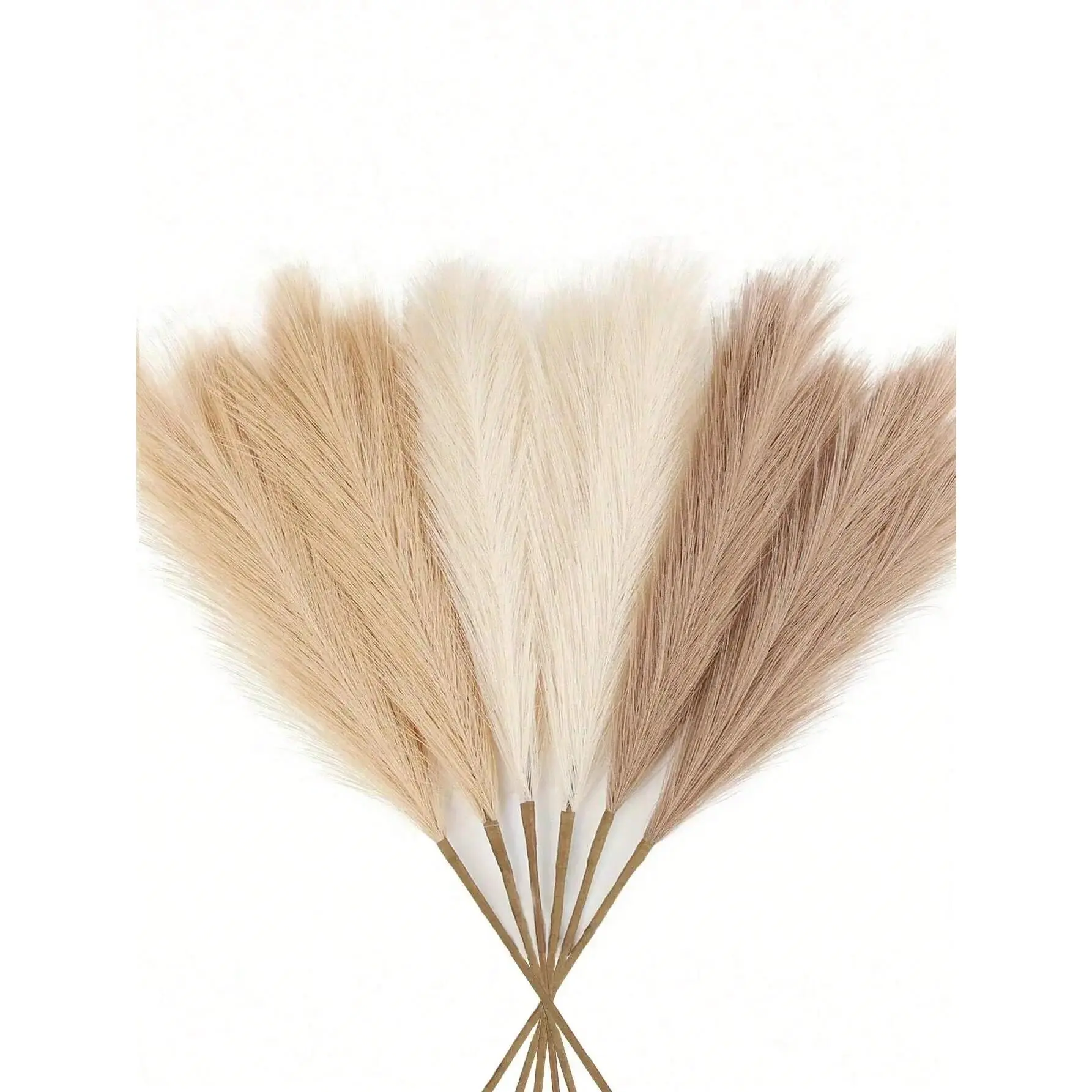 24Pcs/48Pcs Artificial Reed Deep Purple Color Grass Boho Decor Faux Pampas Grass Large Tall Fluffy Artificial Fake Flower Bulrush Reed Grass For Vase Filler Farmhouse Home Kitchen Bohemian Decoration, Room, Wedding Party Decor, Valentine's Day, Gift