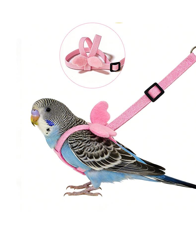 Bird parrot leash, cockatiel, budgerigar, lovebird traction rope, outdoor flight harness, bird walking supplies, extended leash