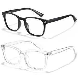 2024 Fashion Computer Gaming Glasses, Party Glasses, TV Glasses, Lightweight Frame Eyewear, Men/Women, Clear Gaming Glasses Lenses, 1 Pack, 2 Pack, 3 Pack