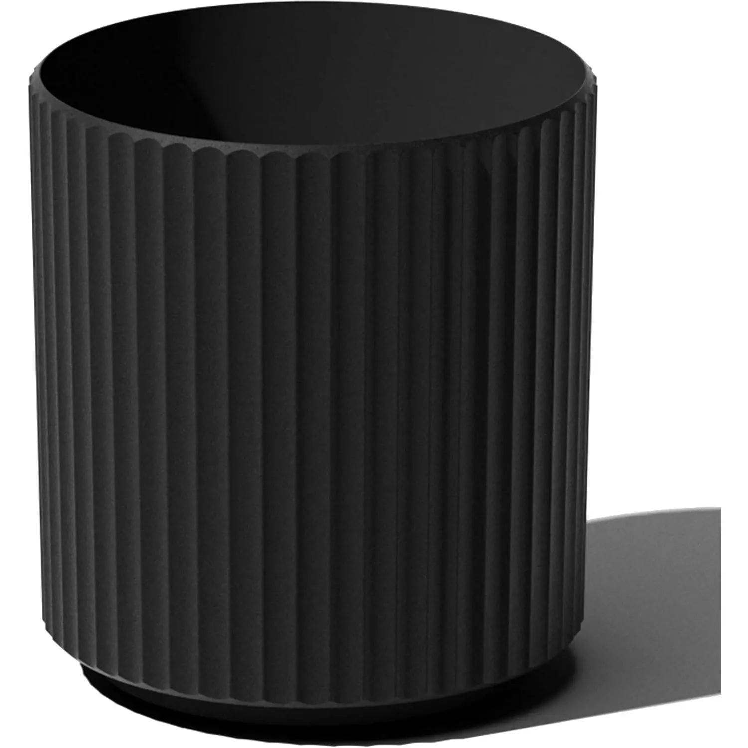 Demi Series Round Planter for Porch, Patio, Backyard | Durable Plastic-Concrete Material | Modern Décor for Tall Plants, Flowers