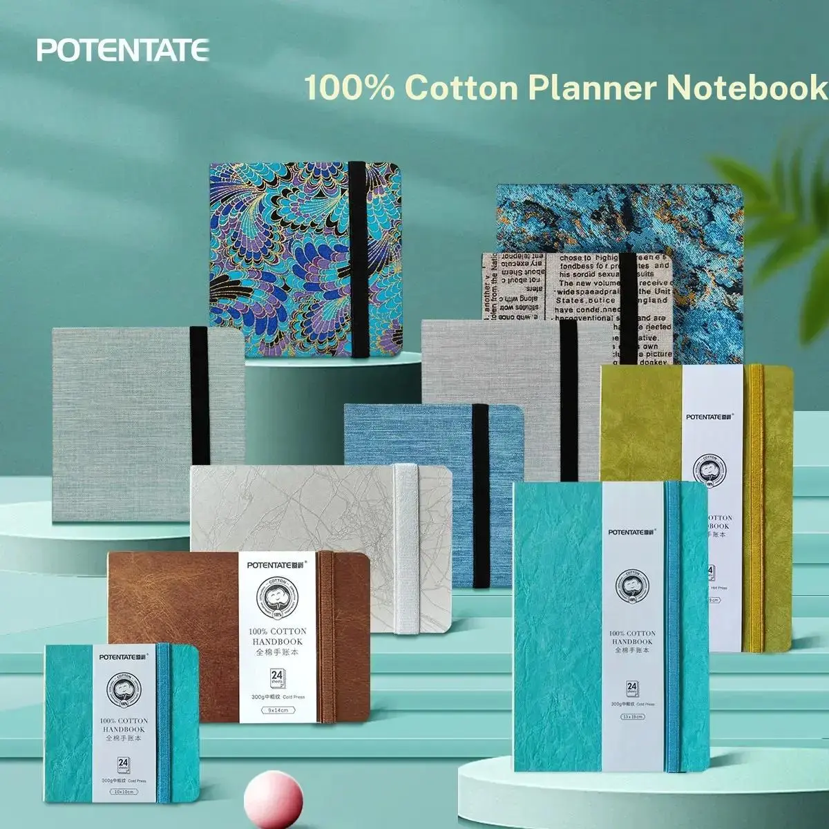 POTENTATE 100% COTTON HANDBOOK Watercolor Notebook Sketching Notebook Lead Painting Notebook Pen Sketching Notebook Acrylic Mark Drawing Notebook Portable Pocket Notebook Sketchbooks