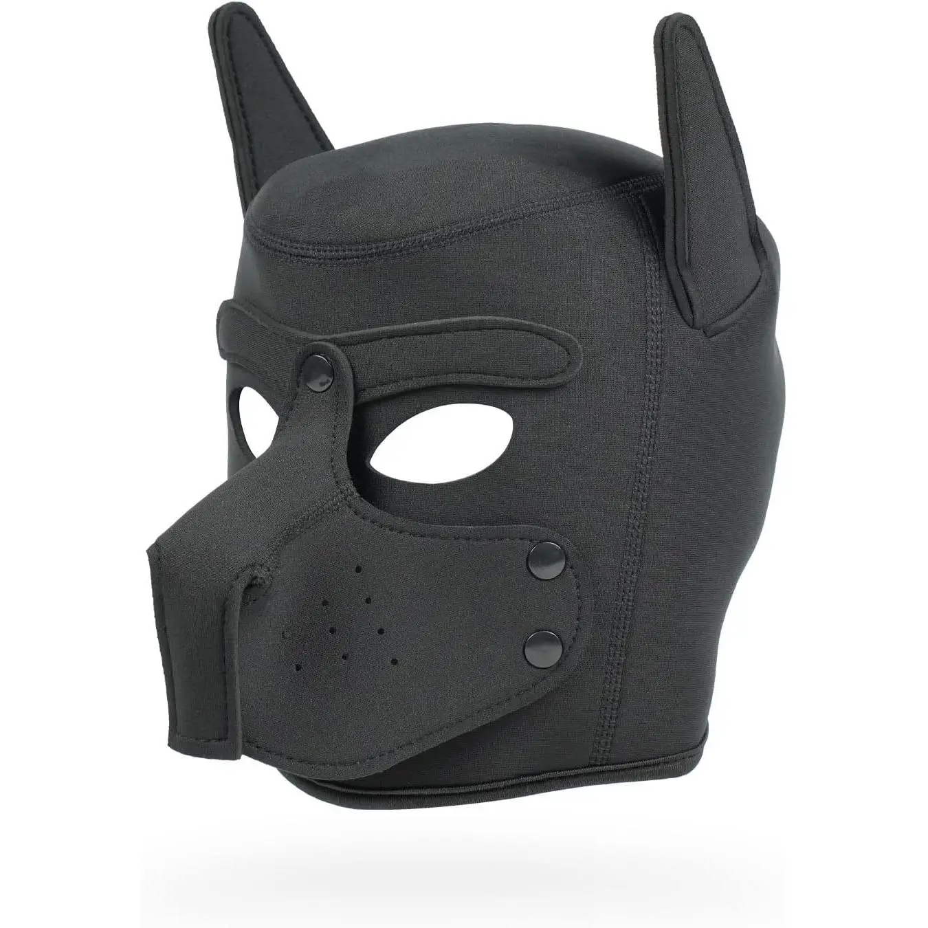 Comfortable Breathable Neoprene Dog Hood Animal Mask - Removable Muzzle, Adjustable Strap, 1 Size Fits Most, Hand Wash, Halloween Masquerade Cosplay Photography Pet Accessories Social Gear