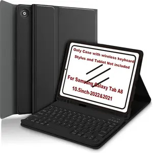 Galaxy Tab A8 10.5" Keyboard Case, Slim Bluetooth-compatible Wireless Keyboard, Protective Cover, Compatible with Sm-X200/x205/x207