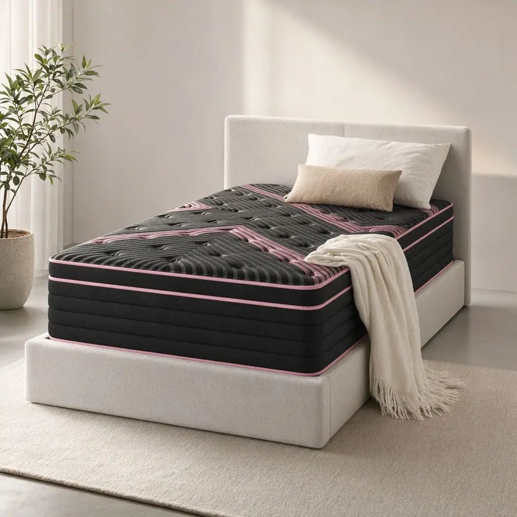 Twin Size Hybrid Mattress (75x38x10 in) - Memory Foam & Individually Pocket Springs, Medium-Firm, CertiPUR-US Certified, Breathable Knit Fabric, Cooling Bedding, Hot Sleepers Solution, Anti-Allergic, Mattress Upgrade, Bed Upgrade