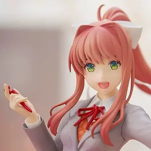 2026 hot item Beautiful Girl Doki Doki Literature Club Figurine Decoration Monica School Uniform Standing Pose Anime Model