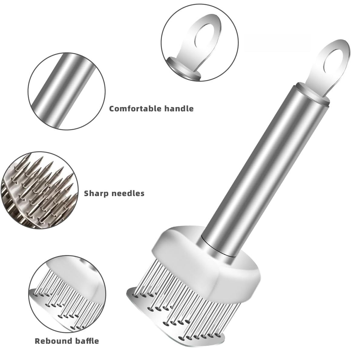 18/10 Stainless Steel Meat Tenderizer Tool, 24 for Tenderizing Steak Chicken Pork Veal Barbecue Marinating 18/10 Stainless Steel Meat Tenderizer Tool, 24 for Tenderizing Steak Chicken Pork Veal Barbecue Marinating