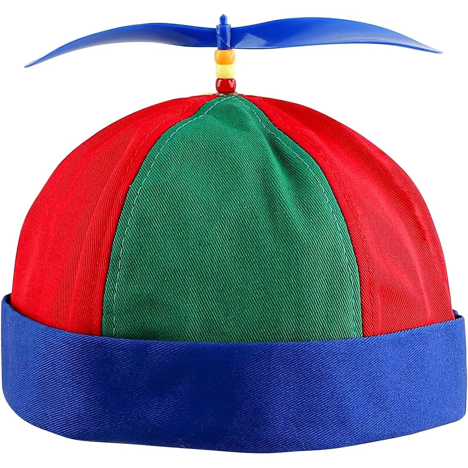 Blue Adult Propeller Hat Funny Rainbow Cap Helicopter  Costumes