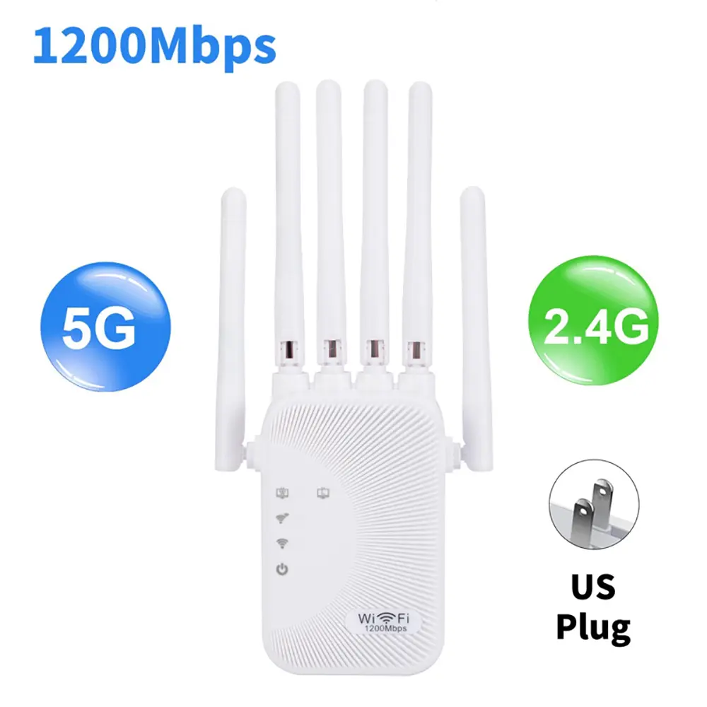 Portable LTE Mobile Hotspot Router, AC1200M Dual Band 1200/300Mbps 2.4G/5G Signal Booster, WiFi Repeater & Range Expander for Home, Office, Tablets, TVs, Wireless