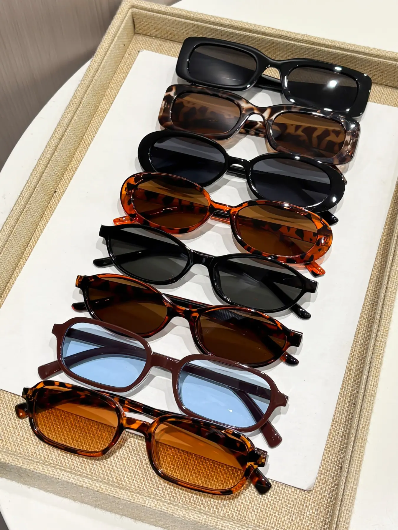 Elegant Vintage Women's Sunglasses, 8 Pairs Small Frame Sunglasses Set, Casual Sunglasses, Perfect for Self-Driving, Picnics, Camping, Stylish and Retro Design