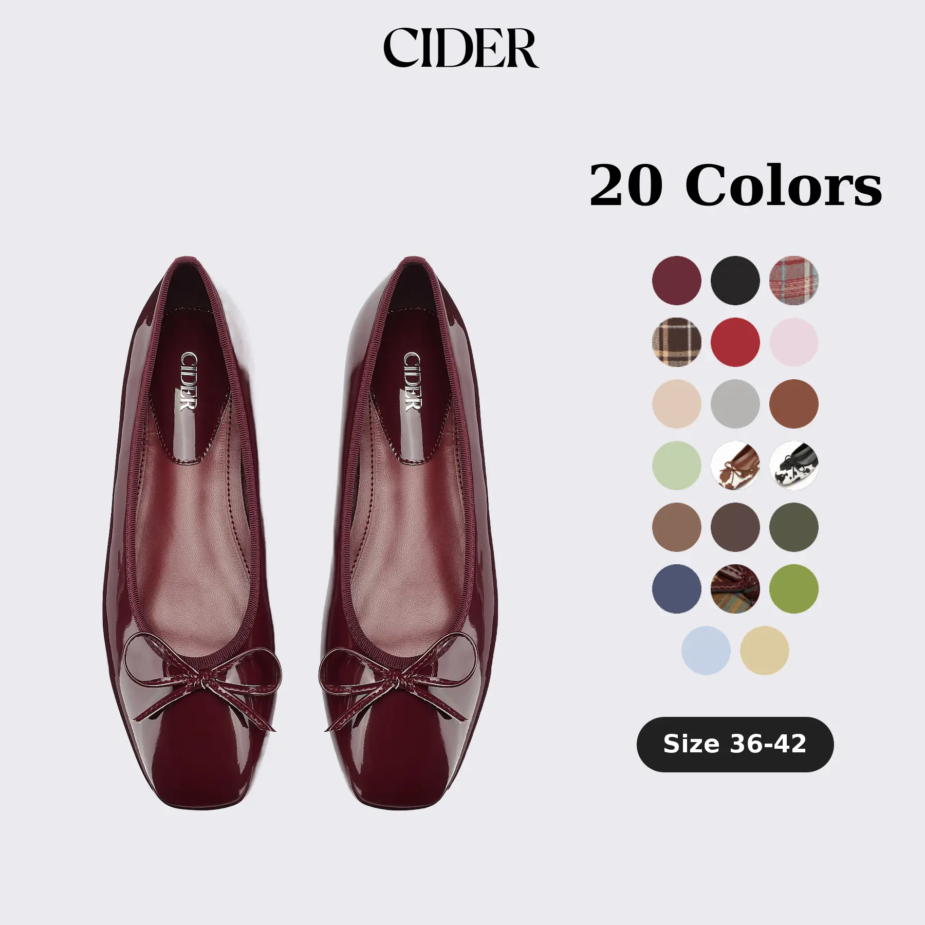 Cider Bow Ballet Mary Jane Flats – Cushioned Square Toe Flats for Women,Non-Slip Comfort Shoes for All-Day Commute & Office Wear Footwear SummerFinds