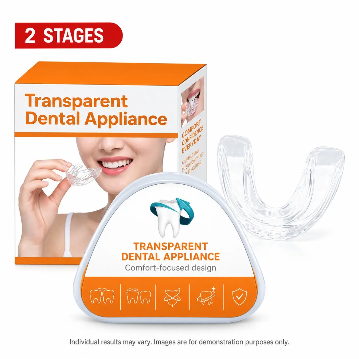 Silicone orthodontic braces Product with Storage Case, Comfortable to Wear, Safe to Use, Suitable for Both Men and Women, Mouth Guards Braces