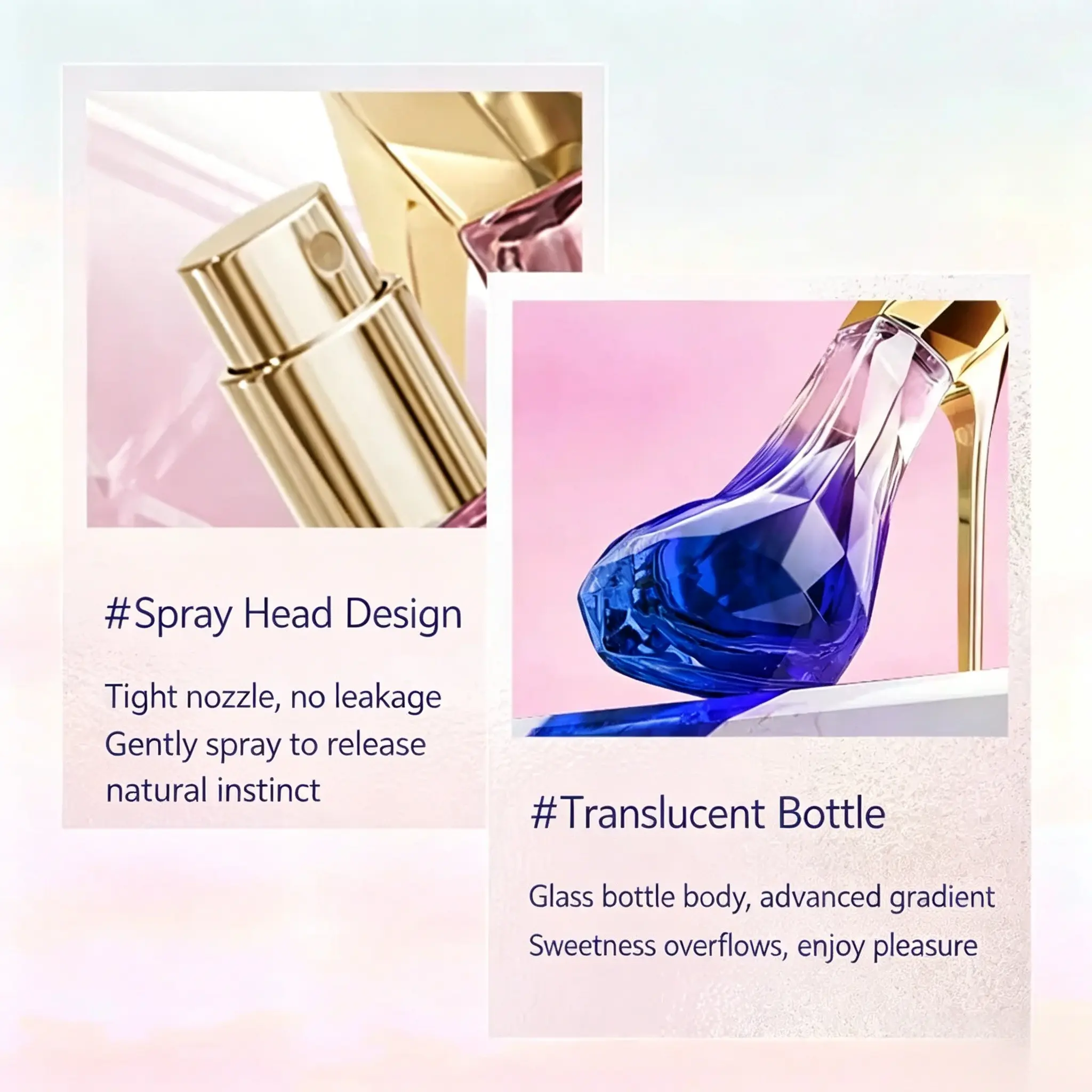 2pcs Crystal High Heel Shoe Perfume for Women, Woody Floral Fragrance, Elegant Long-Lasting Scent, Ideal for Daily Use, Dates, Gifts