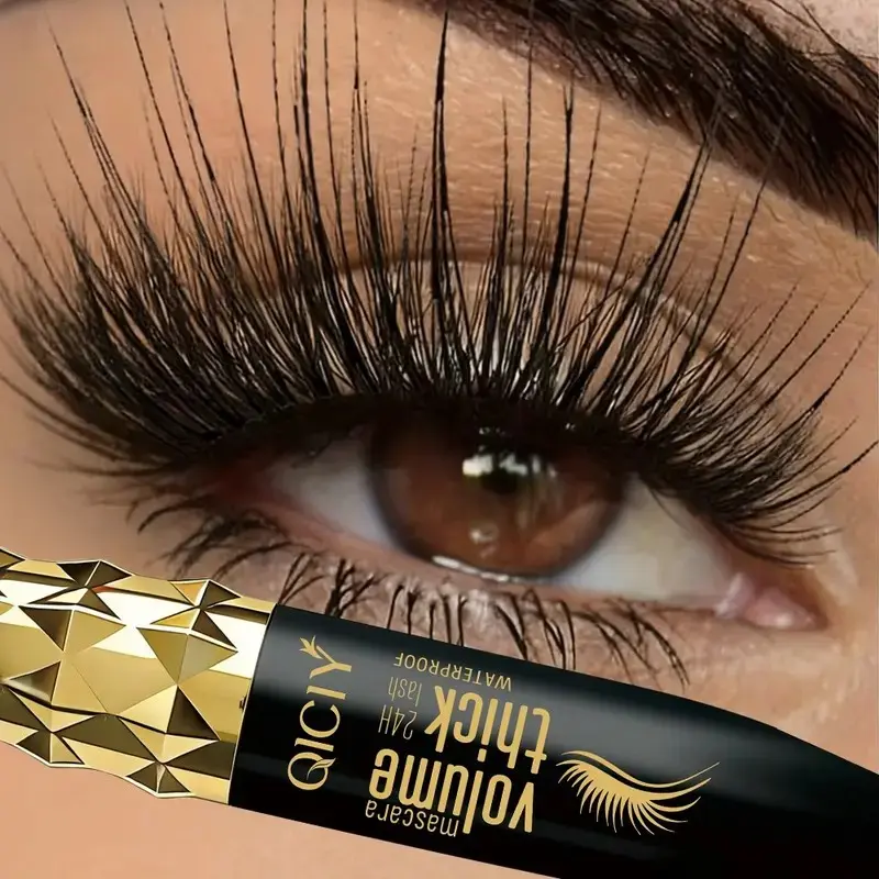 Waterproof Mascara, Makeup Cosmetic, Volume & Length Formula for 24HR Lash Lift, Smudge-Resistant & Clump-Resistant, No Clumping or Flaking, Vegan & Cruelty-Free Lengthening & Volumizing Black Mascara