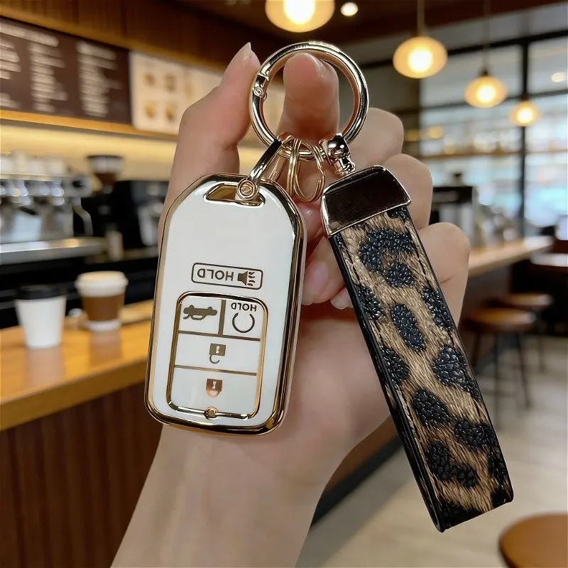 Tpu Car Remote Key Fob Cover, Car Key Accessories, Protective Shell for Honda Accord Civic Crv Pilot Ridgeline Odyssey Passport, Durable Smart Key Fob Protector, Car Accessory