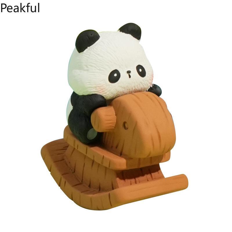 2026 Cute Pets Resin Ornaments – Charming Rocking Horse Figurines, Creative Desktop Decor, Adorable Gift Idea for Pet Lovers, Perfect for Adding Whimsy to Any Room