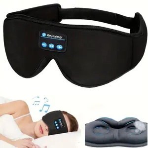 3D Sleep Mask Bluetooth Wireless Music Eye Mask, Sleeping Headphones for Side Sleepers Sleep Mask with Bluetooth Headphones Ultra-Thin Stereo Speakers Perfect for Sleeping, Eyemasks for Sleeping