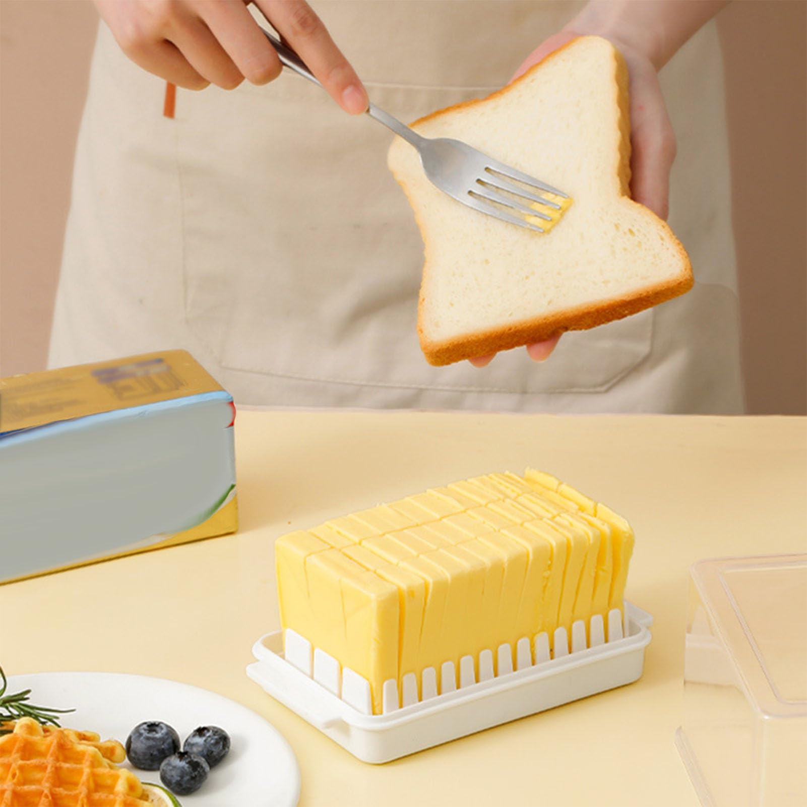 Butter Cutter Box, Butter & Cheese Container with Lid, Cheese Slice Storage Box, Refrigerator Food Container, Kitchen Supplies
