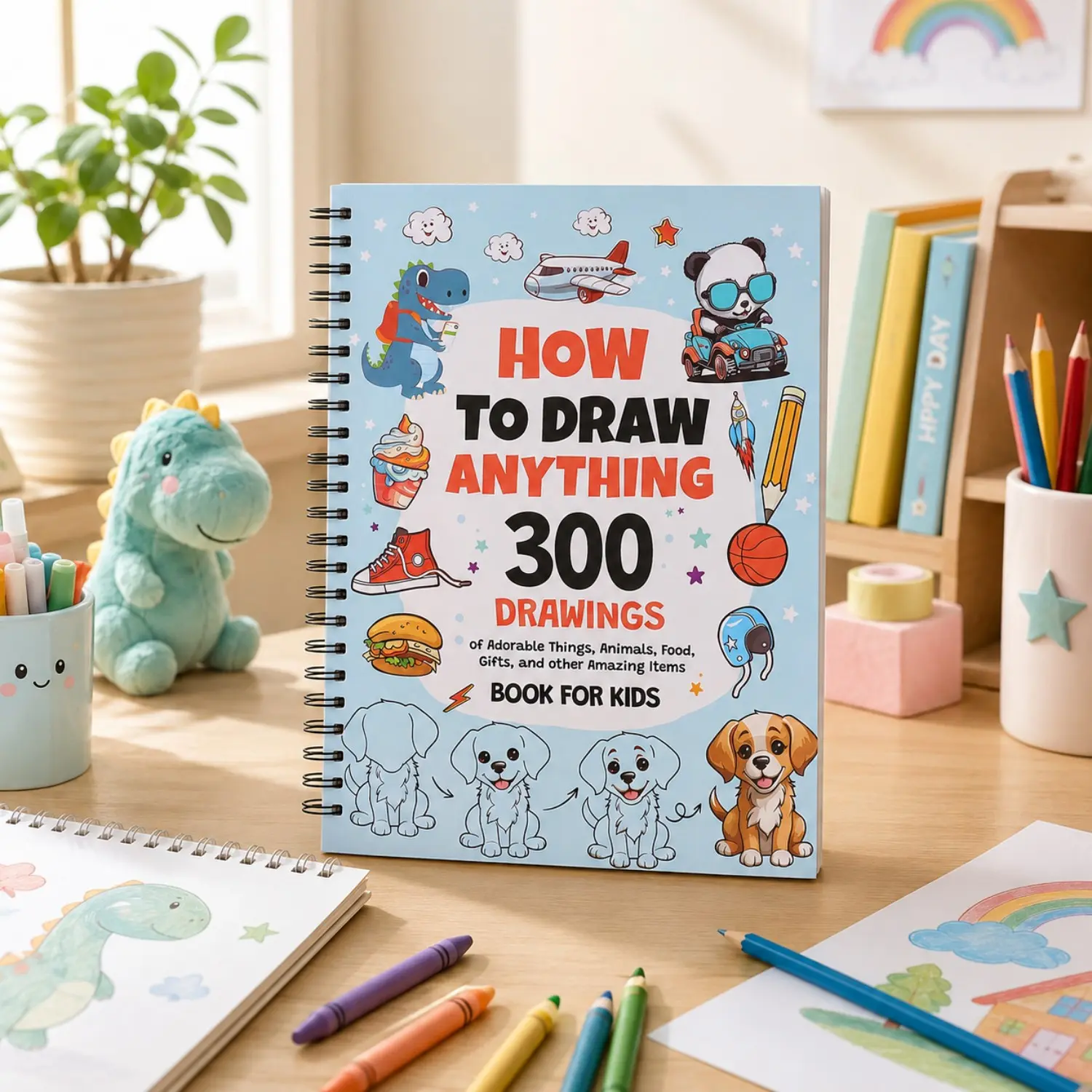 Creative Drawing Handbook, 200+ Step-By-Step Tutorials, Ideal for Art Lovers, Skill Improvement, Birthday & Christmas Gifts