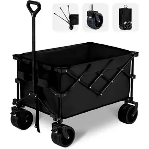 Heavy Duty Foldable Cart with All-Terrain Wheels - 400LBS Capacity, Ideal  Beach, Garden, Sports & More