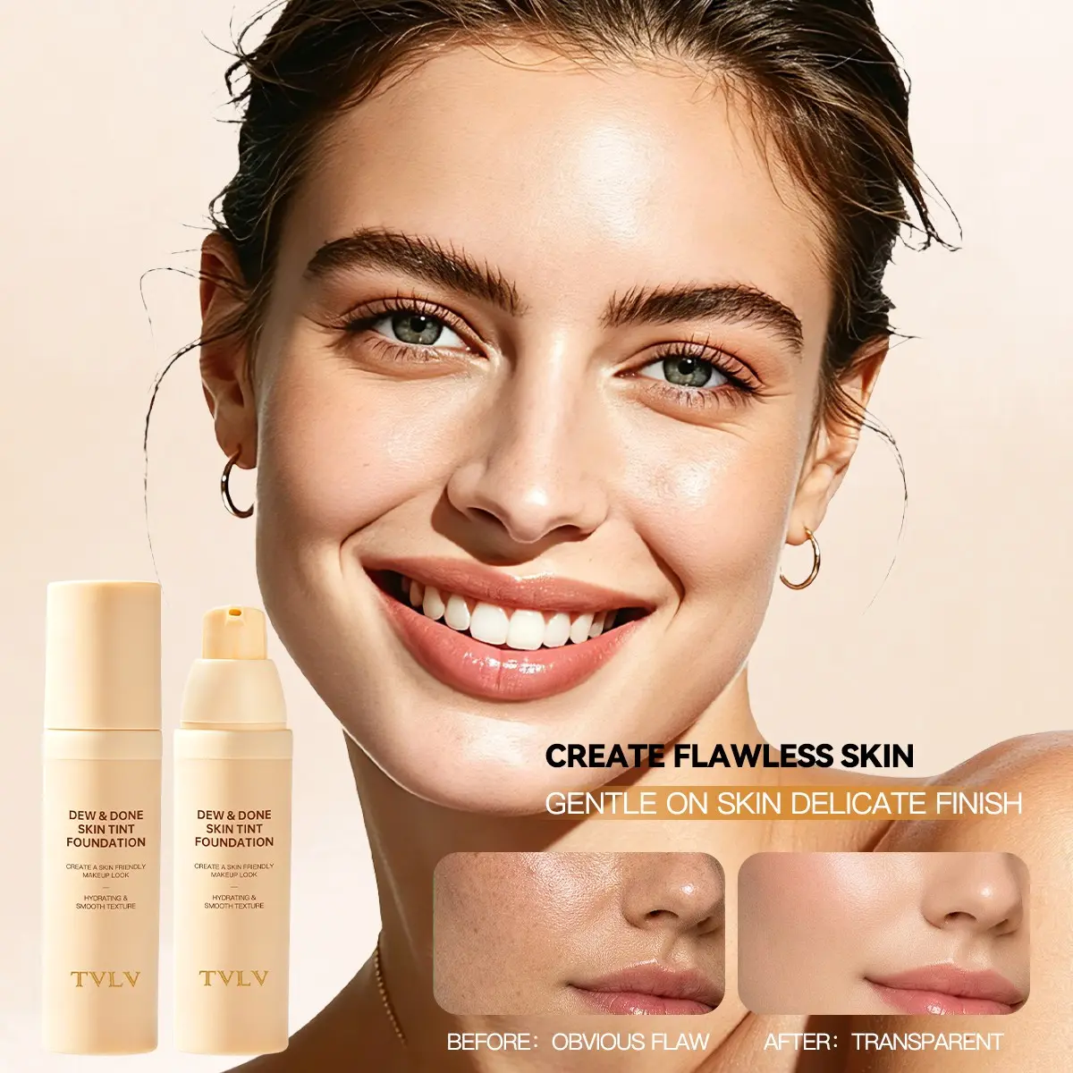 Moisturizing Foundation Liquid, Bronze Tan Cream Foundation, Waterproof Long-Lasting, Natural Radiant Coverage, Ideal for Outdoor Use