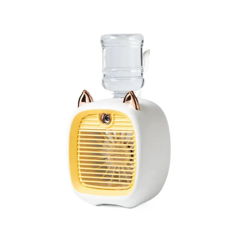 Mini Desktop Mist Fan Portable Quiet Humidifier for Student Dorm Bedside Daily Cooling & Moisturizing
