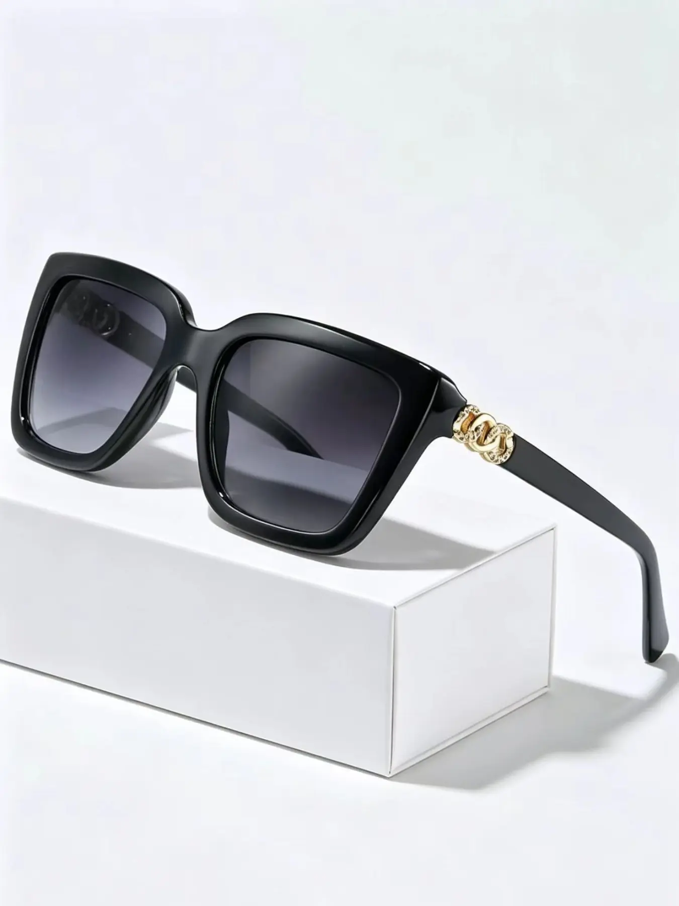 Classic Square Frame Sunglasses, Elegant Fashion Women's Sunglasses, Daily Use & Outdoor Accessories, Summer UV Protection, Trendy Shades