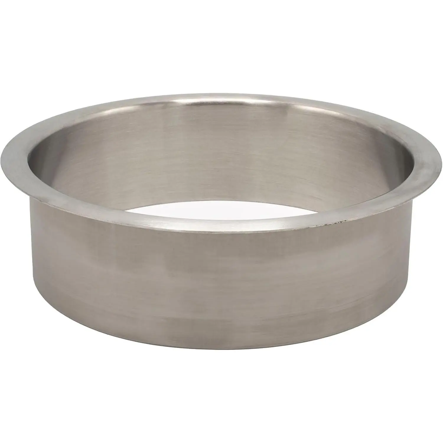 6" (Nominal) Diameter x 2" Height 304 Polished Stainless Steel Trash Grommets for Countertop Inserted Trash Chutes