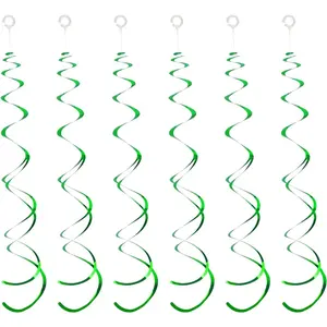 30 count Green Party  Swirls, Plastic Streamer Ceiling Decorations Wedding  Shower Birthday Party Decorations