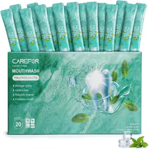 Mouthwash Travel Size - Portable Packets to Go, Alcohol & Fluoride Free Fresh Mint Mouthwash Strips for Superior Oral Hygiene,Disposable Packs (Pack of 30)