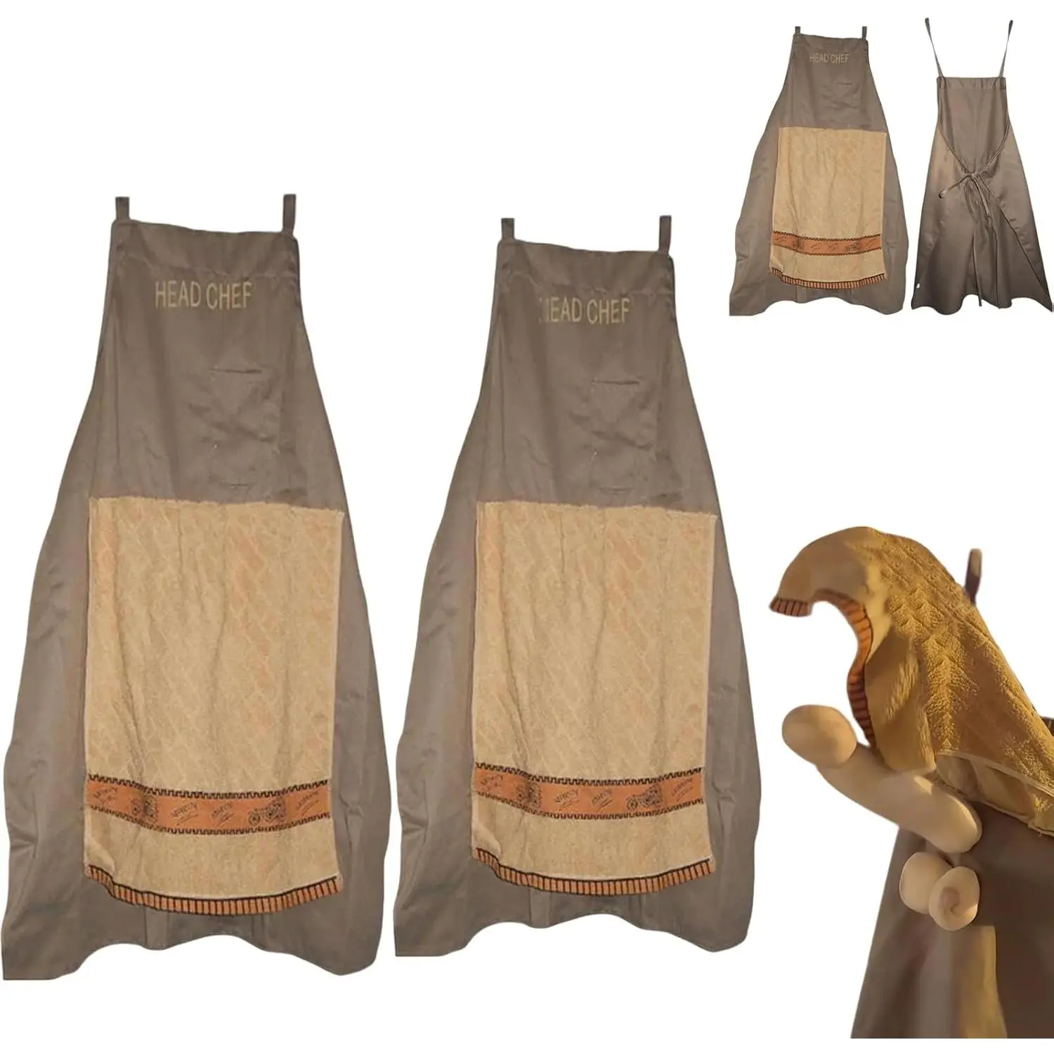 Men's Creative Prank Chef Apron with Hidden Pocket Surprise Funniest Gift for Friends Halloween gifts Christmas gifts