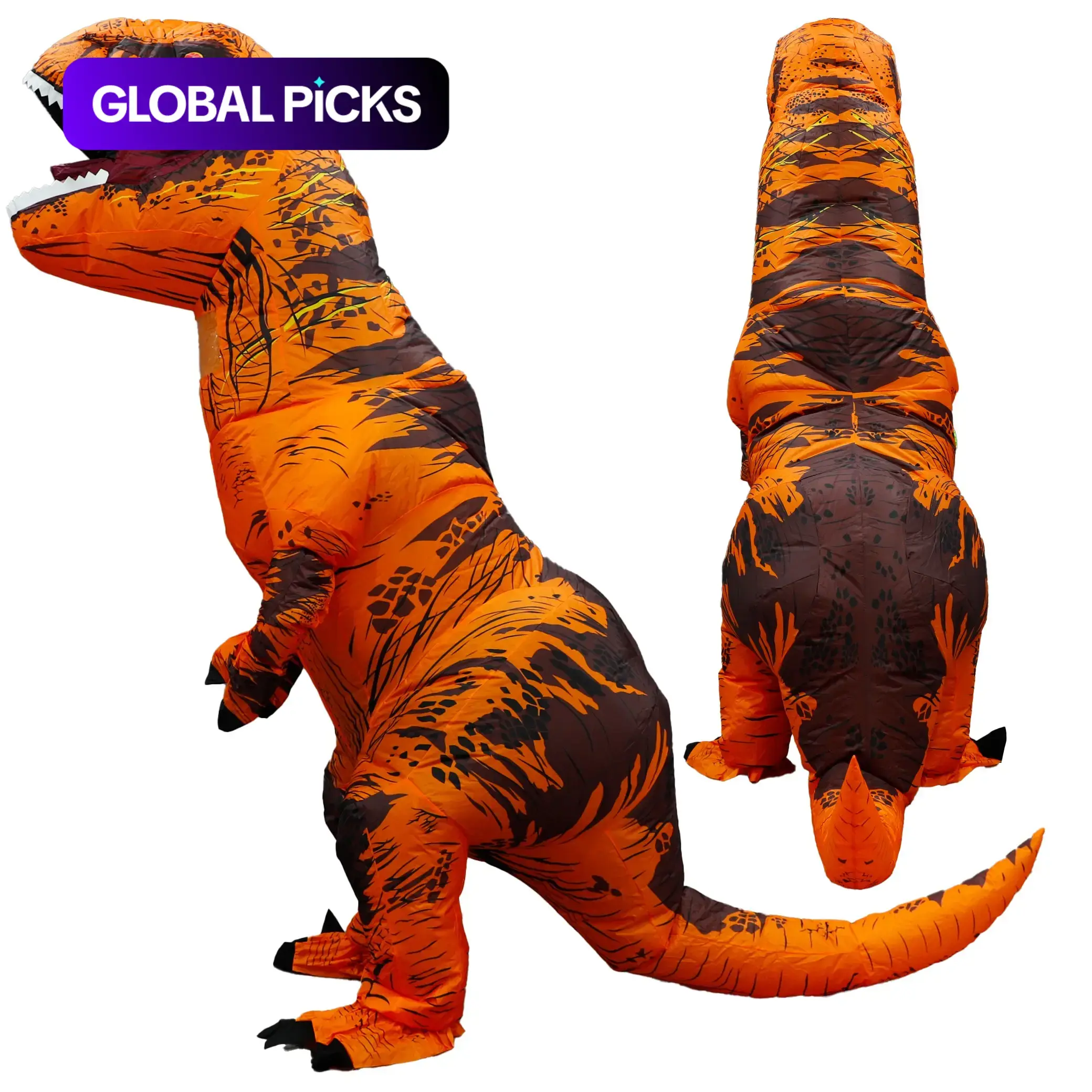 Adult Inflatable Dinosaur Costume, Halloween Fun Inflatable Tyrannosaurus Full Body, Role Play Party Dinosaur Set, Dino Suit, Blow Up Costumes #GLOBAL PICKS